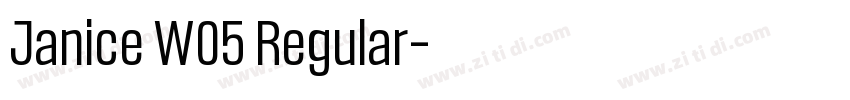 Janice W05 Regular字体转换